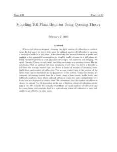 Modeling Toll Plaza Behavior Using Queuing Theory