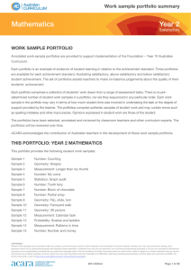 Year 2 | Mathematics | Year 2 Mathematics Portfolio