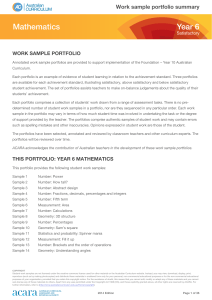 Year 6 | Mathematics | Year 6 Mathematics Portfolio