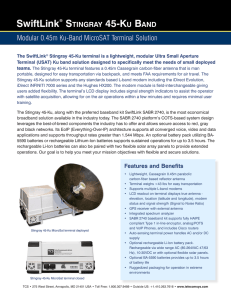 SwiftLink® STINGRAY 45-KU BAND - TeleCommunication Systems