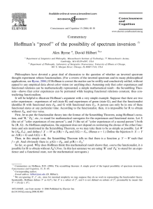 Hoffman`s ``proof`` of the possibility of spectrum inversion
