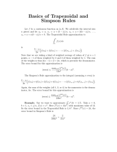 Basics of Trapezoidal and Simpson Rules