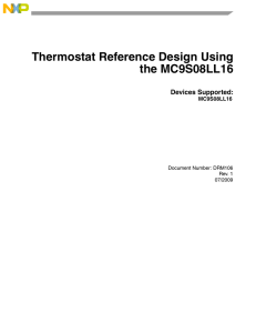 Thermostat Reference Design Using the MC9S08LL16