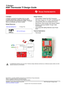 KNX Thermostat TI Design Guide (Rev. A)