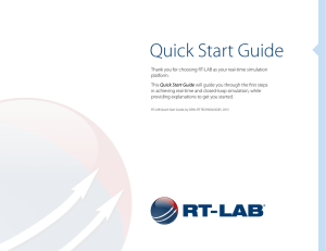 Quick Start Guide - Opal-RT