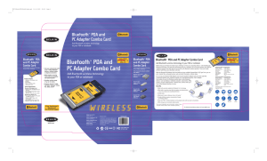 Bluetooth™ PDA and PC Adapter Combo Card