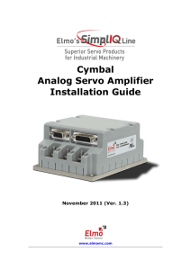 Analog Servo Amplifier Installation Guide-Cymbal
