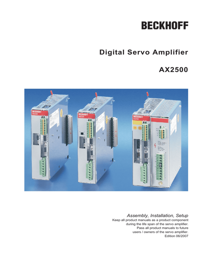 Digital Servo Amplifier AX2500