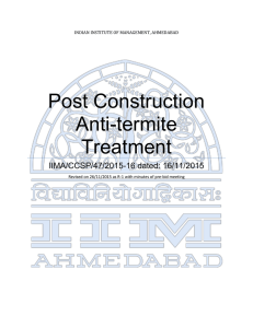 Post Construction Anti-termite Treatment