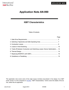 Application Characterization of IGBTs