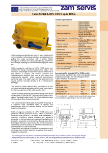 Cable Switch LHPw-10/2-B up to 100 m - ZAM