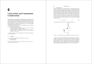 Load, Switch, and Commutation Considerations