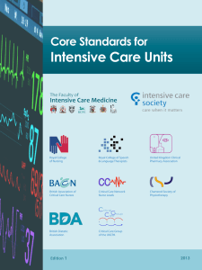 Core Standards for Intensive Care Units