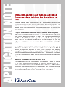 Connecting Alcatel-Lucent to Microsoft Unified