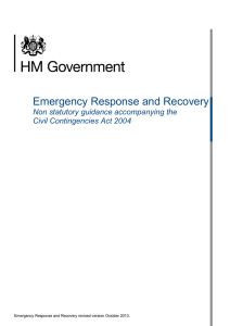 Emergency Response and Recovery