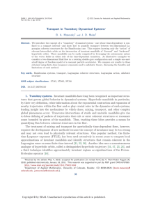 Transport in Transitory Dynamical Systems