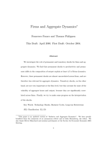 Firms and Aggregate Dynamics - NYU Stern School of Business