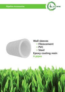 Wall sleeves # Fibrecement # PVC # Steel Epoxy coating resin 4 pipes