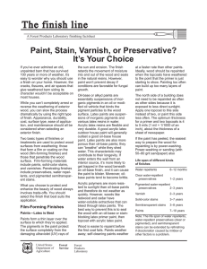 Paint, Stain, Varnish, or Preservative?