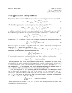 Born approximation validity conditions