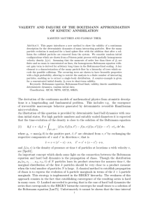 VALIDITY AND FAILURE OF THE BOLTZMANN APPROXIMATION