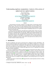 Understanding algebraic manipulation: Analysis of the actions of