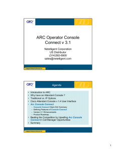 ARC Operator Console Connect v 3.1