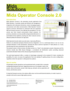 Mida Operator Console 2.0