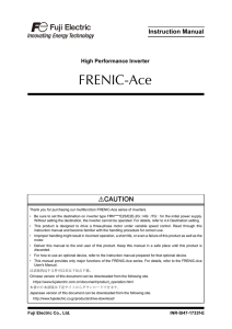 FRENIC-Ace - Fuji Electric Europe