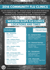 2016 community flu clinics