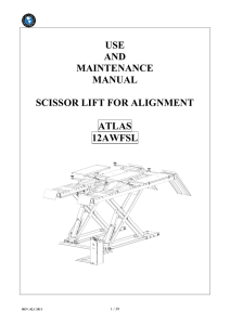 use and maintenance manual scissor lift for alignment atlas 12awfsl