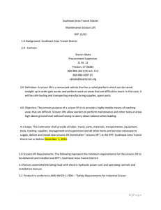 1 | Page Southeast Area Transit District Maintenance Scissors Lift