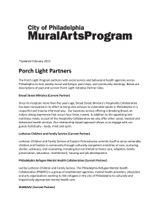 Porch Light Partners - Mural Arts Program Mural Arts Program