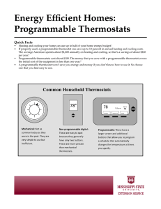 Programmable Thermostats - Mississippi State University Extension