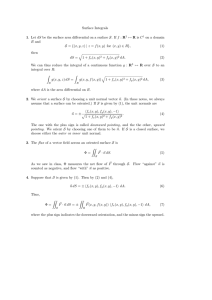 Surface Integrals 1. Let dS be the surface area differential on a