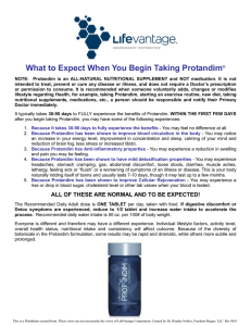 What to Expect When You Begin Taking Protandim