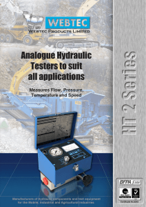 HT 2 Series Analogue Hydraulic Testers