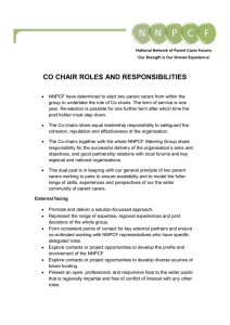 co chair roles and responsibilities