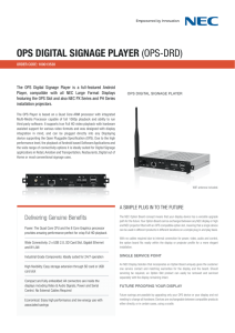 OPS DIGITAL SIGNAGE PLAYER (OPS-DRD)