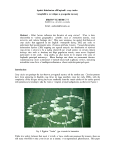 Spatial distribution of England`s crop circles: Using GIS to