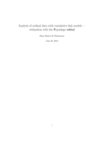 Analysis of ordinal data with cumulative link models