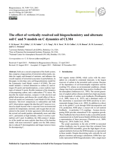 The effect of vertically resolved soil