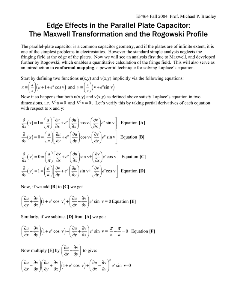 Edge Effects In The Parallel Plate Capacitor