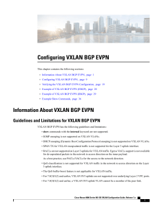 Configuring VXLAN BGP EVPN