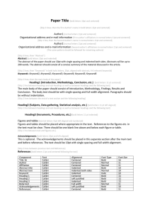 Heading1 (Introduction, Methodology, Conclusion, etc.) [bold letters