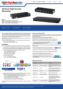4/8 Ports High Security KM Switch