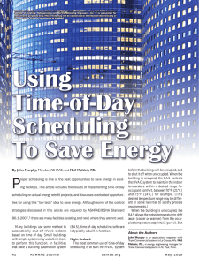 Using Time-of-Day Scheduling To Save Energy