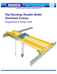 Top Running, Double Girder Overhead Cranes