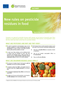 New rules on pesticide residues in food