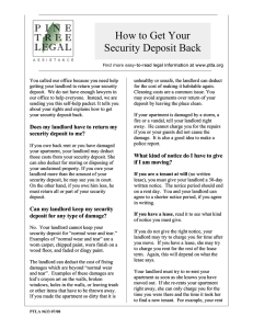 How to Get Your Security Deposit Back